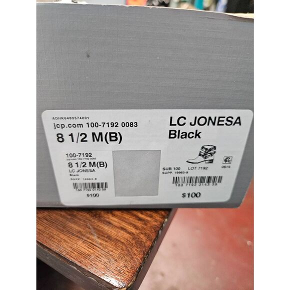 Liz Claiborne Jonsea Boots SZ 8.5 Ankle Boot Black - Picture 9 of 10